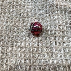 Pink happy birthday pandora charm